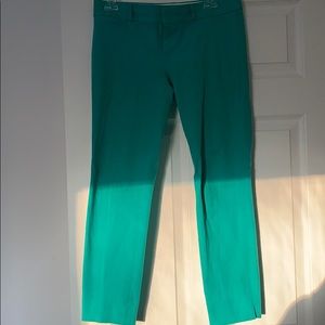 Teal ankle length pants 4 short
